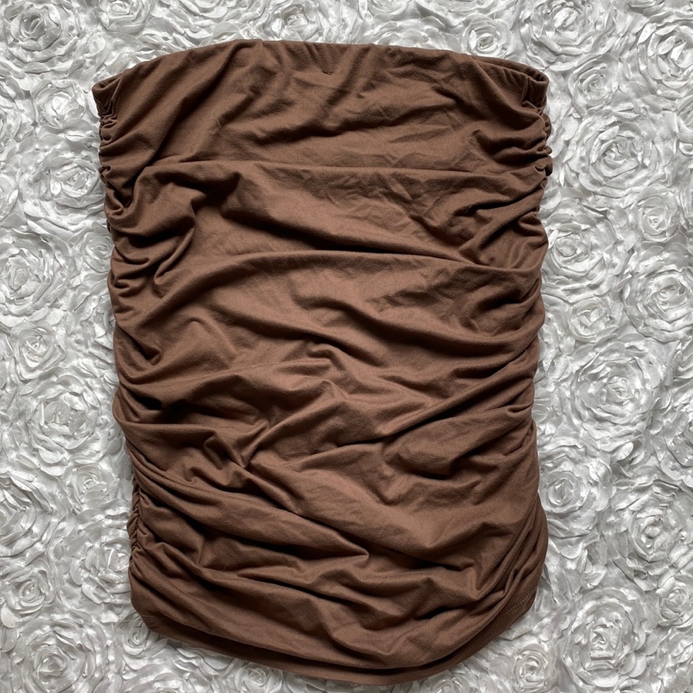 Almost Famous brown scrunched skirt size XL